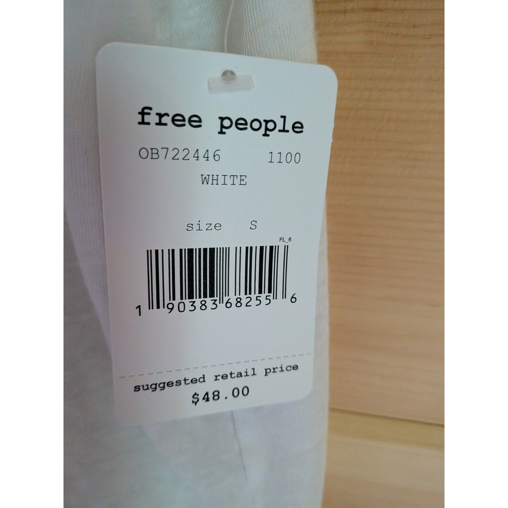 Free People Cloud 9 Tee Women S Boho Relaxed Fit Raw Hem Tiered Minimalist Layer - Picture 7 of 11